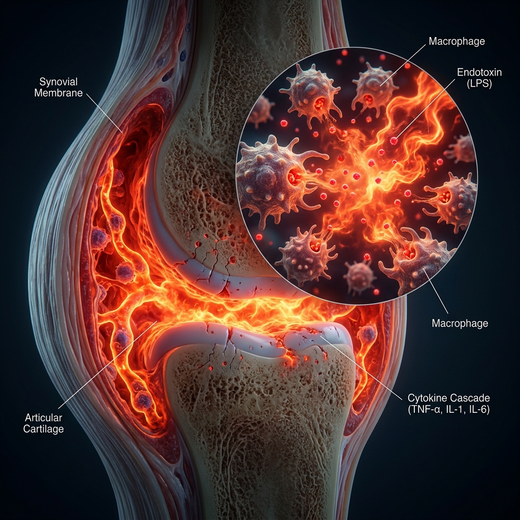 3D Cross-section of Macrophage Activation in Joint