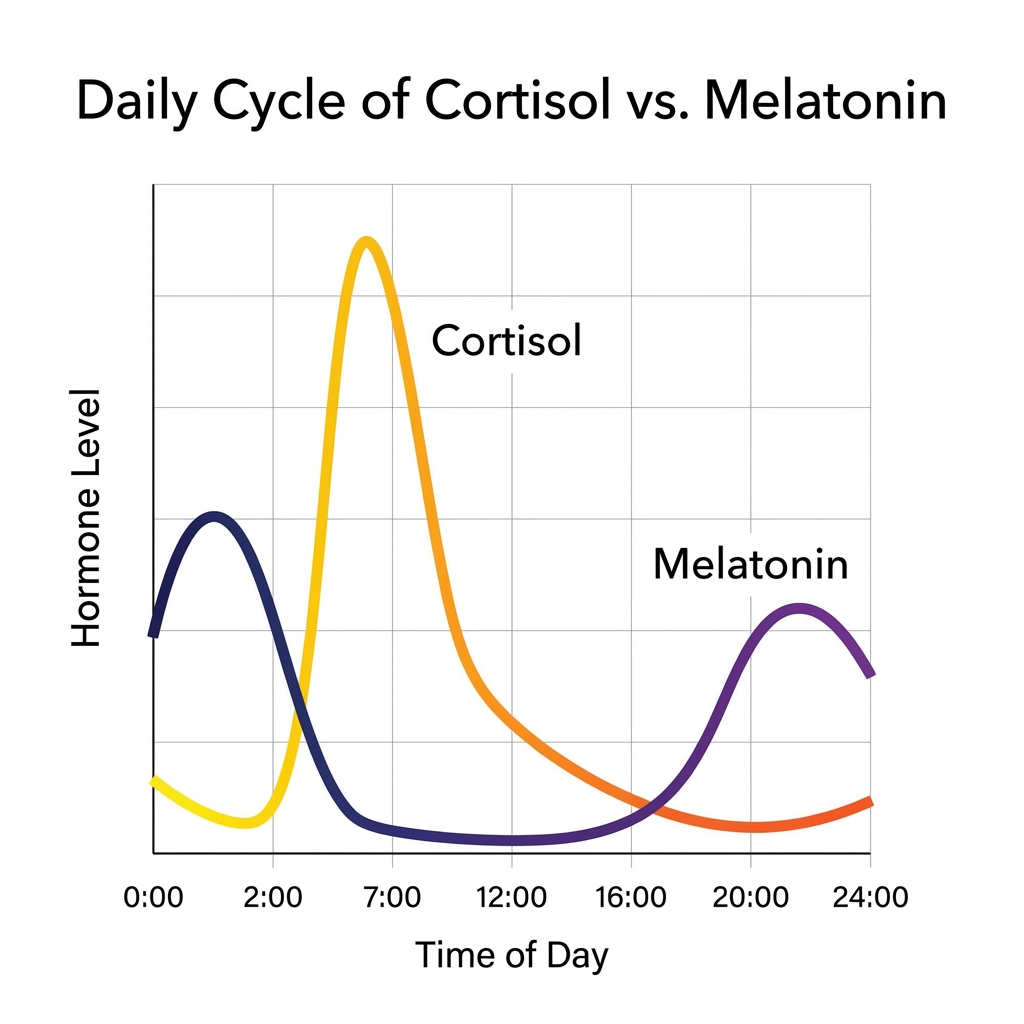 Cortisol vs Melatonin Curve
